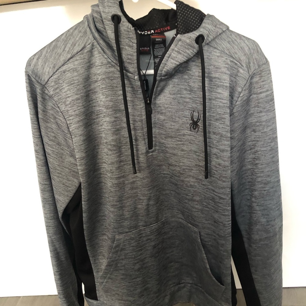 Spyder Active Hoodie Gray Black Men’s Size Small